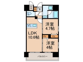 間取図 スプランディッド玉造DUE
