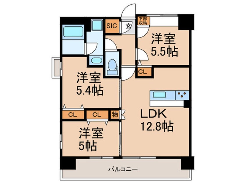 間取図 スプランディッド玉造DUE