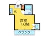 シャルマン二シキマチ 1Rの間取り