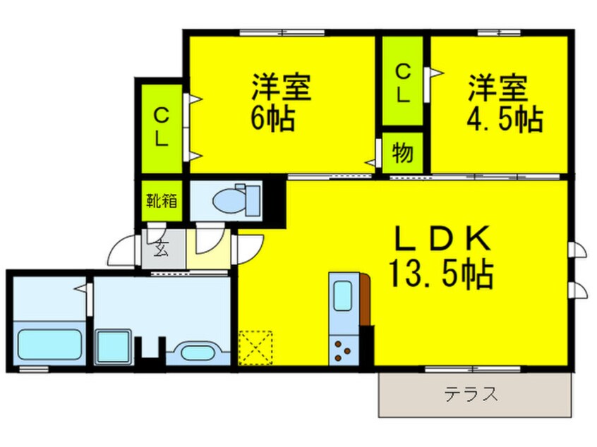 間取図 シャンノール北野田