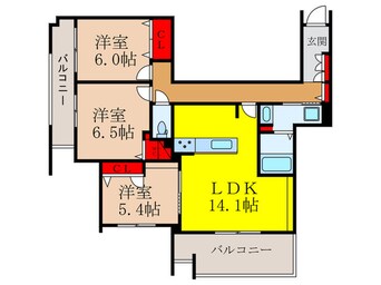 間取図 アリエッタ五月丘ノース