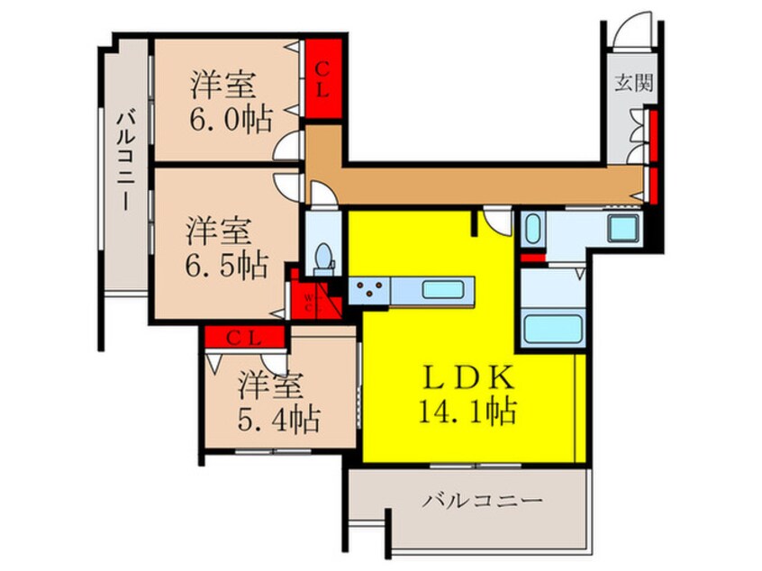 間取図 アリエッタ五月丘ノース