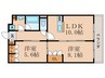 ヴェルデ山科 2LDKの間取り
