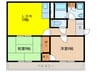 ホ－プマンションⅡ 2LDKの間取り
