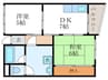 パインケイプ 2DKの間取り