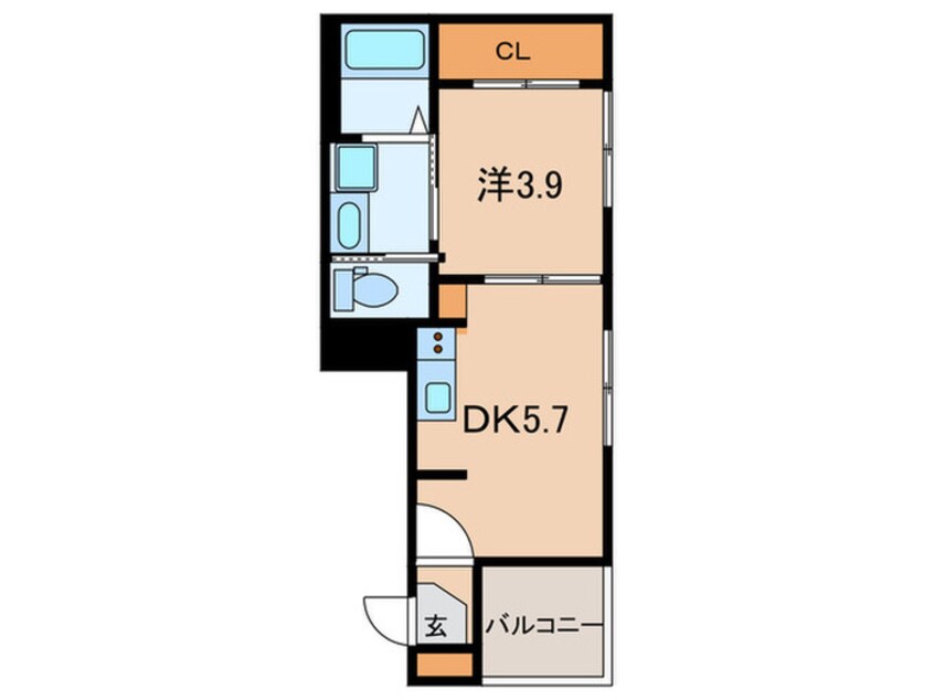 間取図 ﾊｰﾓﾆｰﾃﾗｽ甲子園浜田町