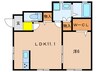 ヴィオラ逆瀬川 1LDKの間取り