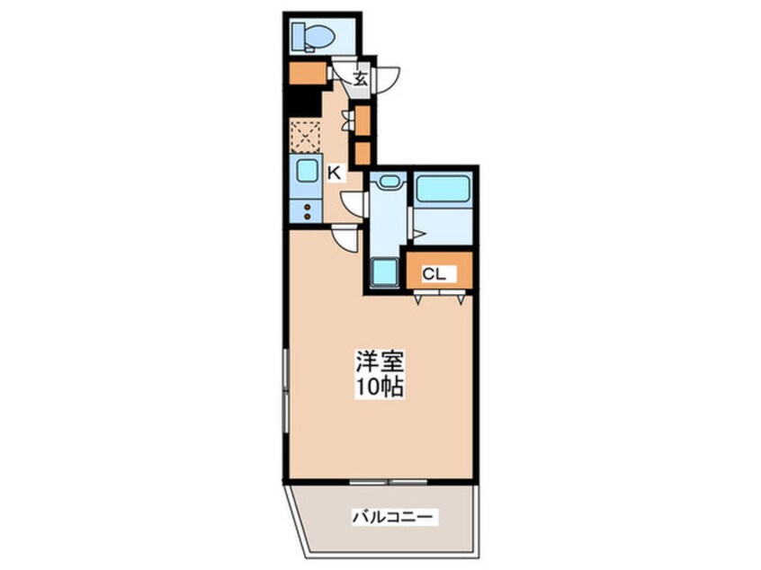 間取図 ＡＦＦＬＵＥＮＣＥ難波