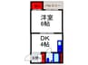 ア－ベイン緑地公園 1DKの間取り