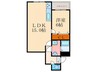 メゾンドュトゥジュ－ル 1LDKの間取り