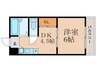 追分エイト 1DKの間取り