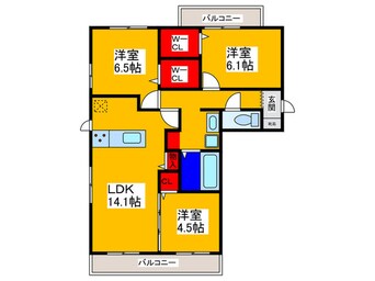 間取図 メルベイユさやか