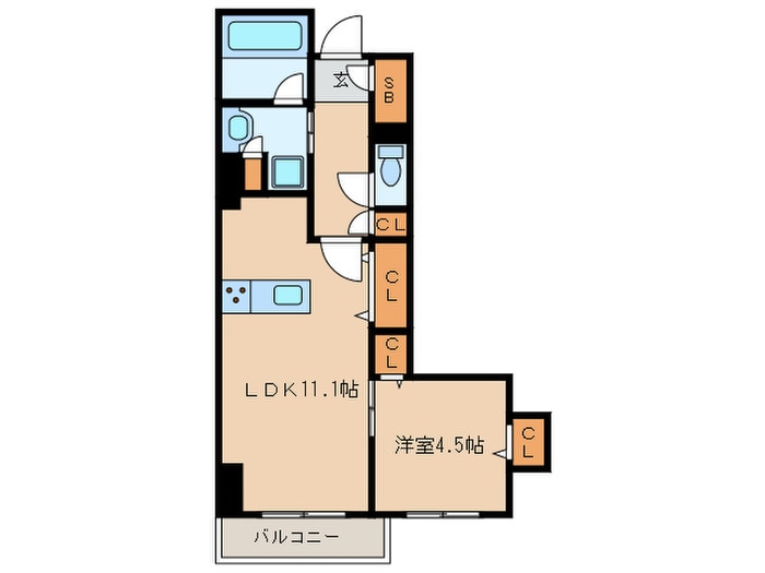 間取り図 サニープレイス新梅田