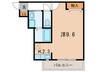 グランド上祇園 1Kの間取り