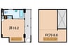 精道アパ－ト 1Rの間取り