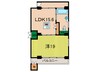 精道アパ－ト 1LDKの間取り