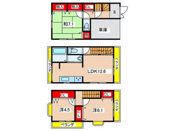 間取図 西ノ京右馬寮町8-79貸家