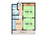 サンシャイン羽曳野 2DKの間取り