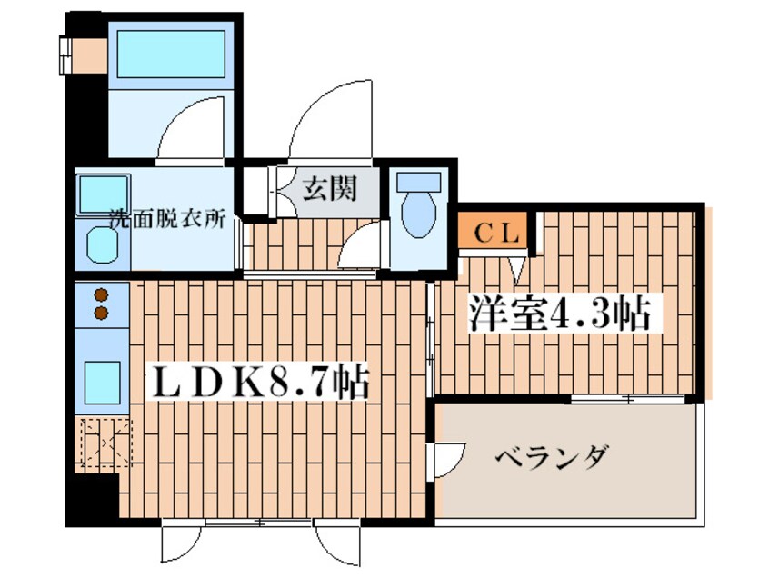 間取図 ア－デンタワ－北堀江