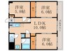 オウミ住宅ビル 3LDKの間取り