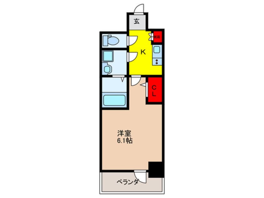 間取図 ﾌｧｰｽﾄﾌｨｵｰﾚ吹田ﾚｶﾞｰﾒ(203)