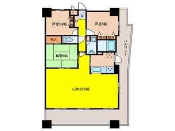 間取図 アズレ川西(306)