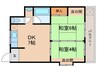 第２サツキマンション 2DKの間取り