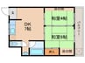 第２サツキマンション 2DKの間取り