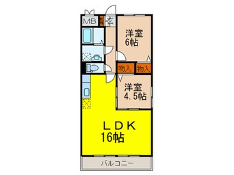 間取図 グランドゥ－ル畦野