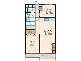 間取図 ハイツ尼崎　A棟　(5F)