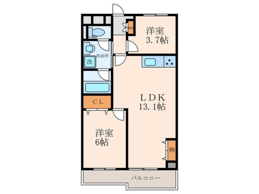 間取図 ハイツ尼崎　A棟　(5F)