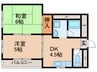 ファースト新北野 2DKの間取り