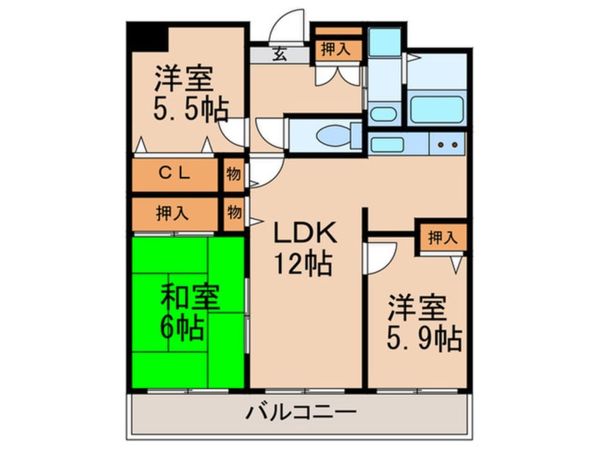 間取図 ピーノ長居