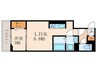 グレース西院 1LDKの間取り