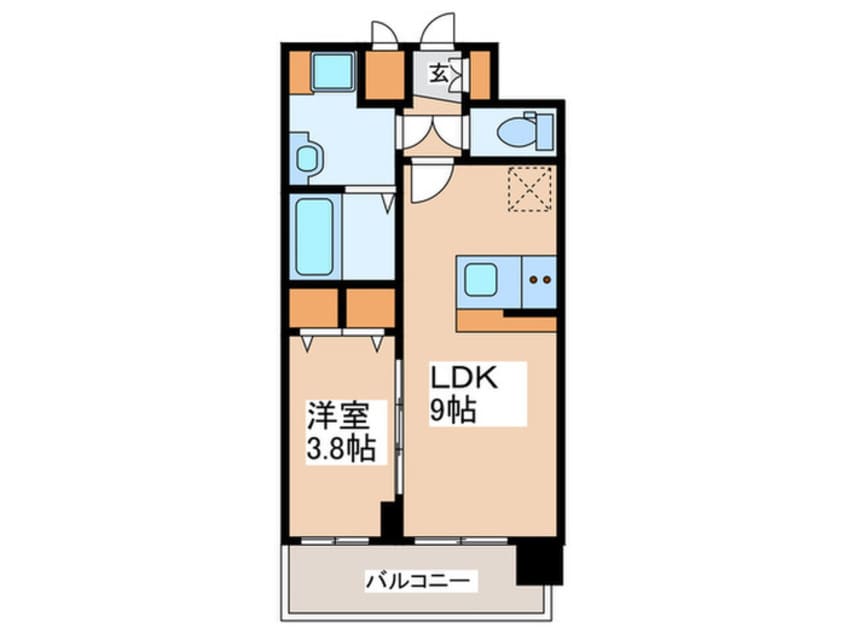 間取図 ﾌﾟﾚｻﾝｽ天王寺ｳﾞｨｳﾞｧﾝ（1008）