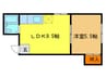 豊中ニューハイツ 1LDKの間取り