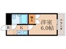 レジデンス勧修寺 1Kの間取り