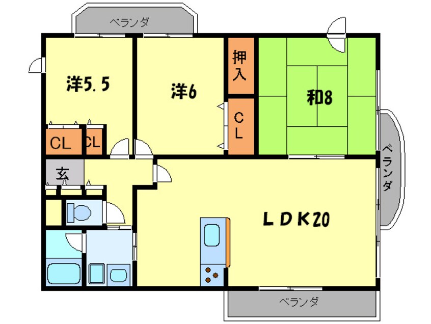 間取図 メゾンドール夙川台