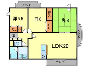 間取図 メゾンドール夙川台