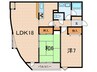 メゾンドール夙川台 2LDKの間取り