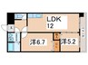 モンリベルテ天王寺 2LDKの間取り