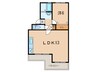 西本マンション 1LDKの間取り