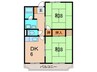 コ－ポ西台 2DKの間取り