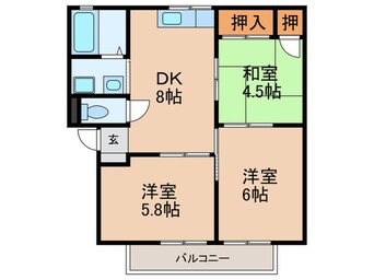 間取図 カドリ－ル角野