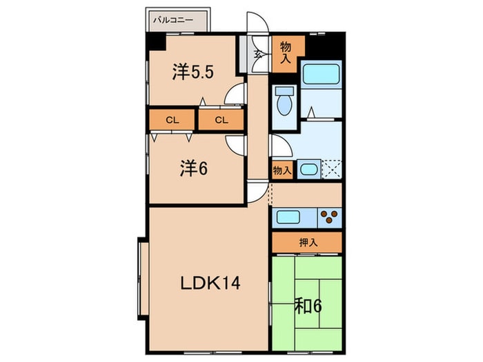間取り図 ベルトピア西明石Ⅲ