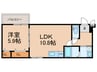 仮)フジパレス大今里南B棟 1LDKの間取り
