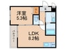 仮)フジパレス大今里南B棟 1LDKの間取り