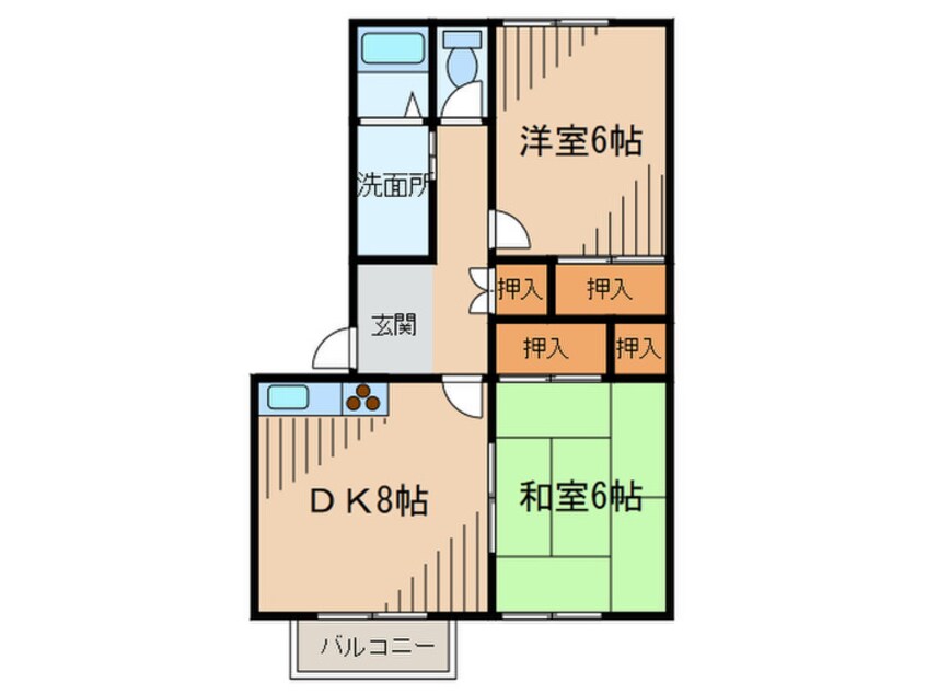 間取図 ハイツＳ＆Ｋパ－トⅡ