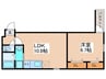 エスポワール 1LDKの間取り