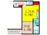 ビー・エムハイツ南高浜 1LDKの間取り